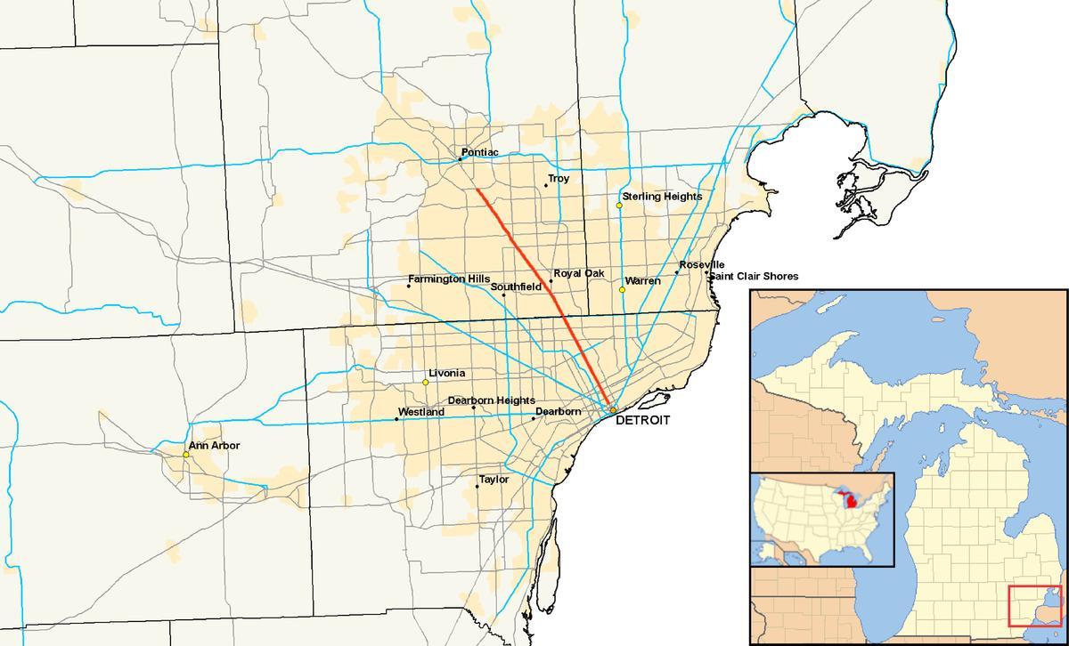 دیترویت شهرداری نقشه