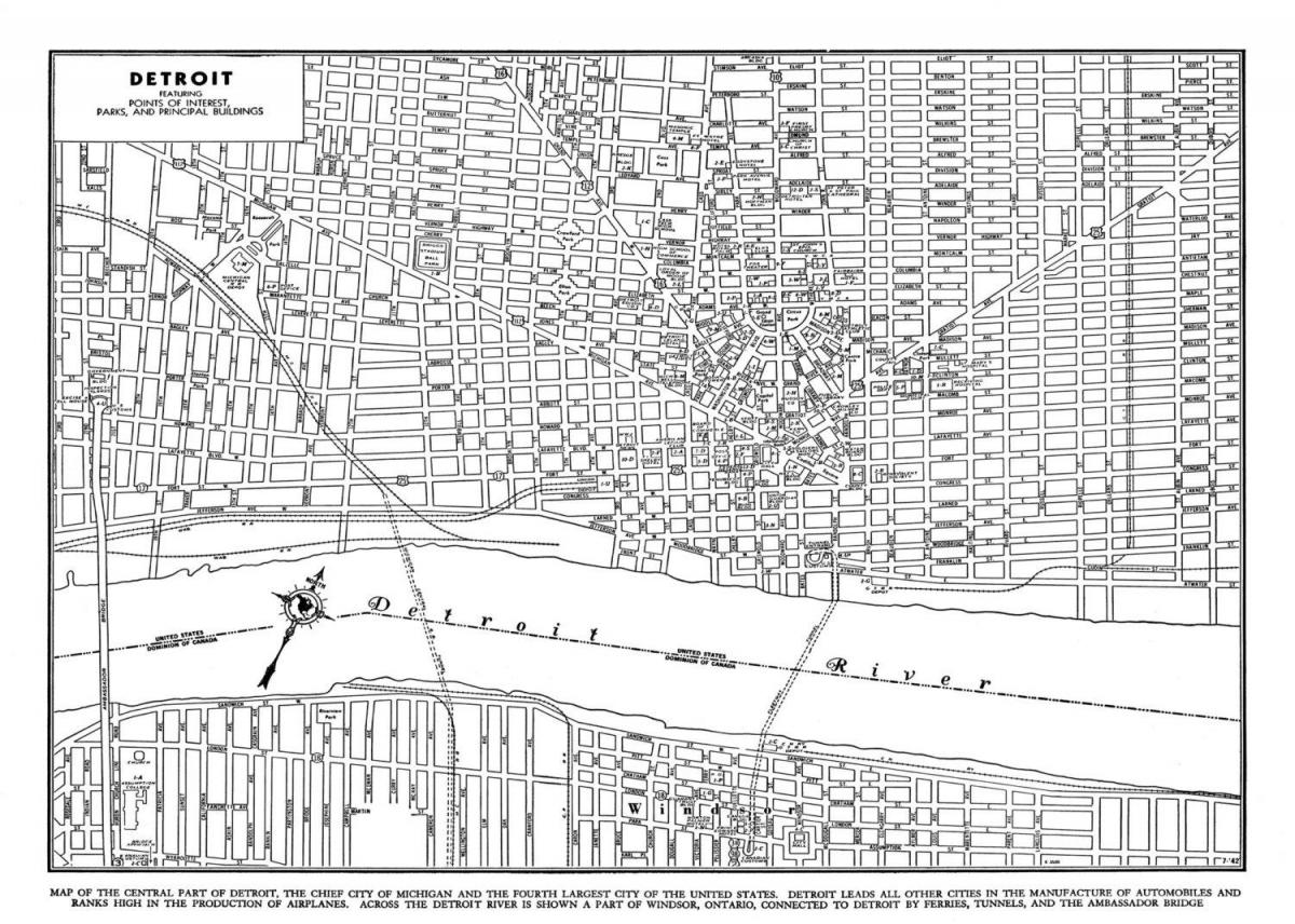 شهر دیترویت نقشه
