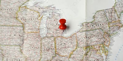 دیترویت در نقشه
