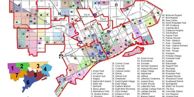منطقه دیترویت نقشه