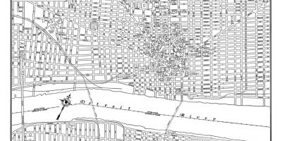 نقشه خیابان های دیترویت