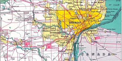 حومه دیترویت نقشه